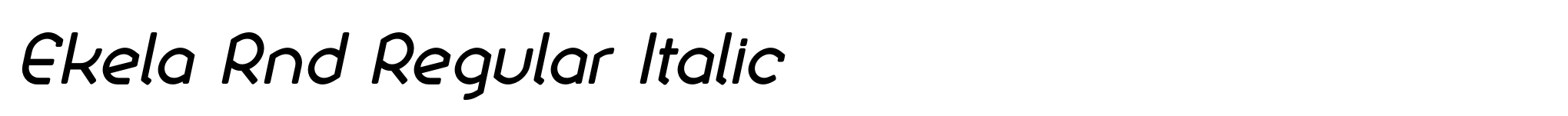 Ekela Rnd Regular Italic image